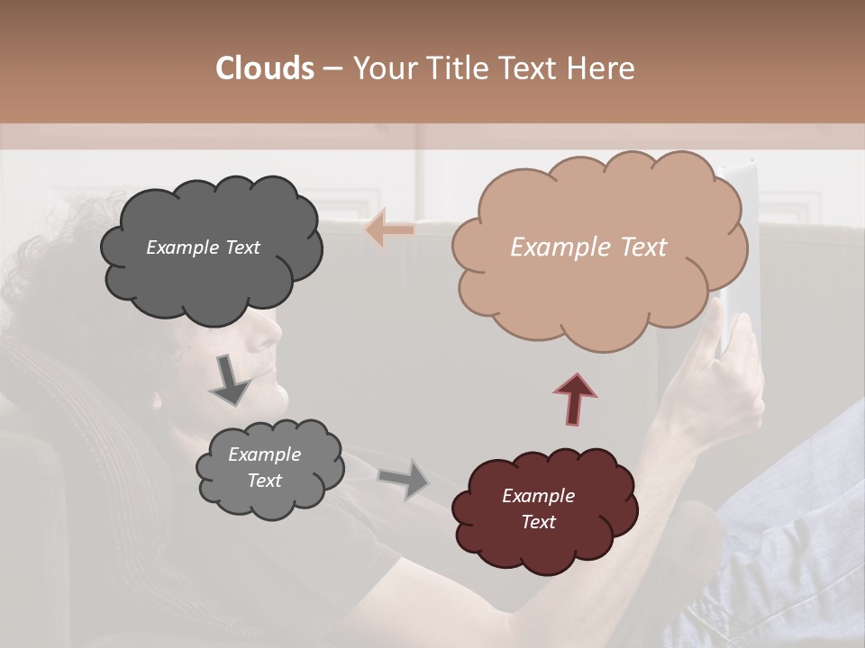 Two Seater Sofa Touchpad Wireless Technology PowerPoint Template