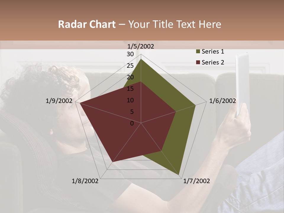 Two Seater Sofa Touchpad Wireless Technology PowerPoint Template