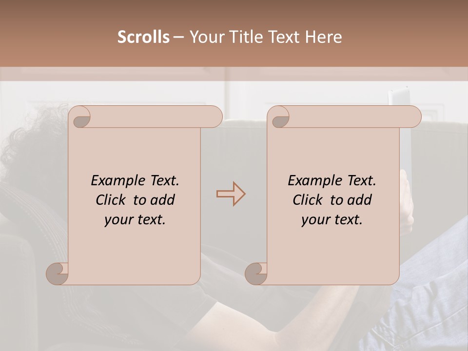 Two Seater Sofa Touchpad Wireless Technology PowerPoint Template