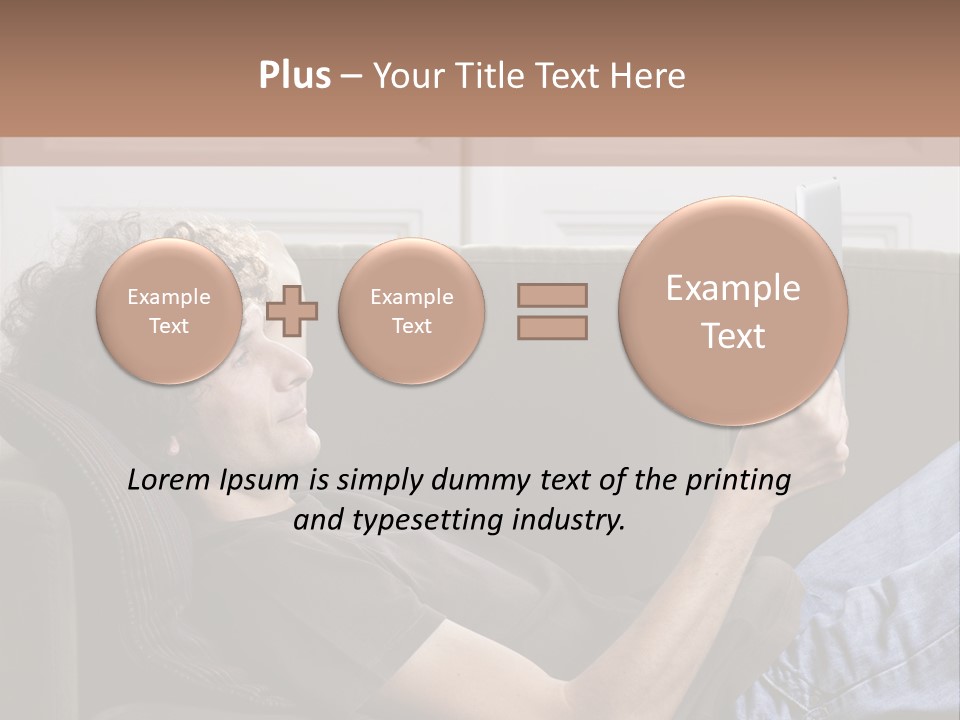 Two Seater Sofa Touchpad Wireless Technology PowerPoint Template
