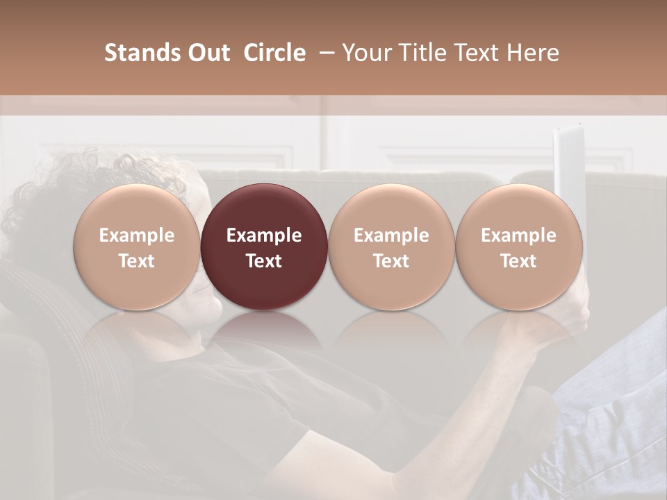 Two Seater Sofa Touchpad Wireless Technology PowerPoint Template