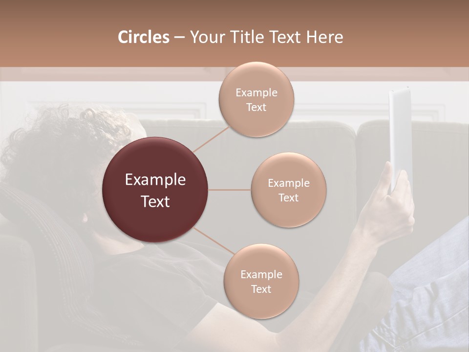Two Seater Sofa Touchpad Wireless Technology PowerPoint Template