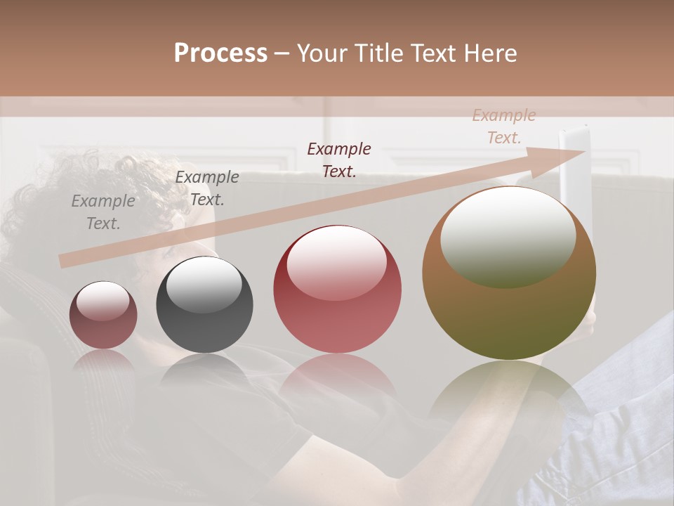 Two Seater Sofa Touchpad Wireless Technology PowerPoint Template