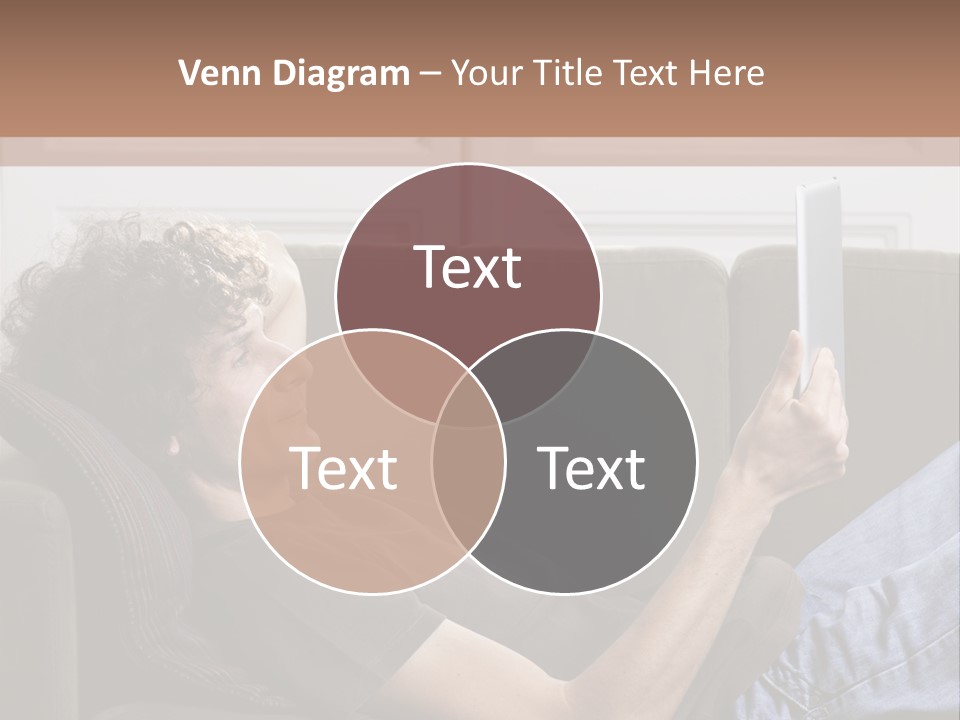 Two Seater Sofa Touchpad Wireless Technology PowerPoint Template