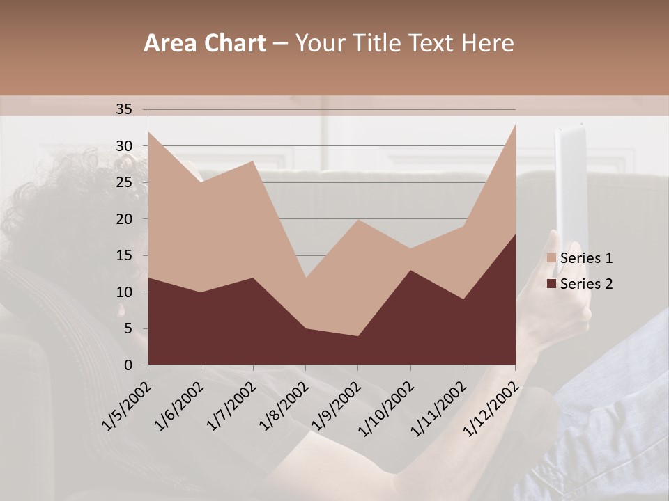 Two Seater Sofa Touchpad Wireless Technology PowerPoint Template