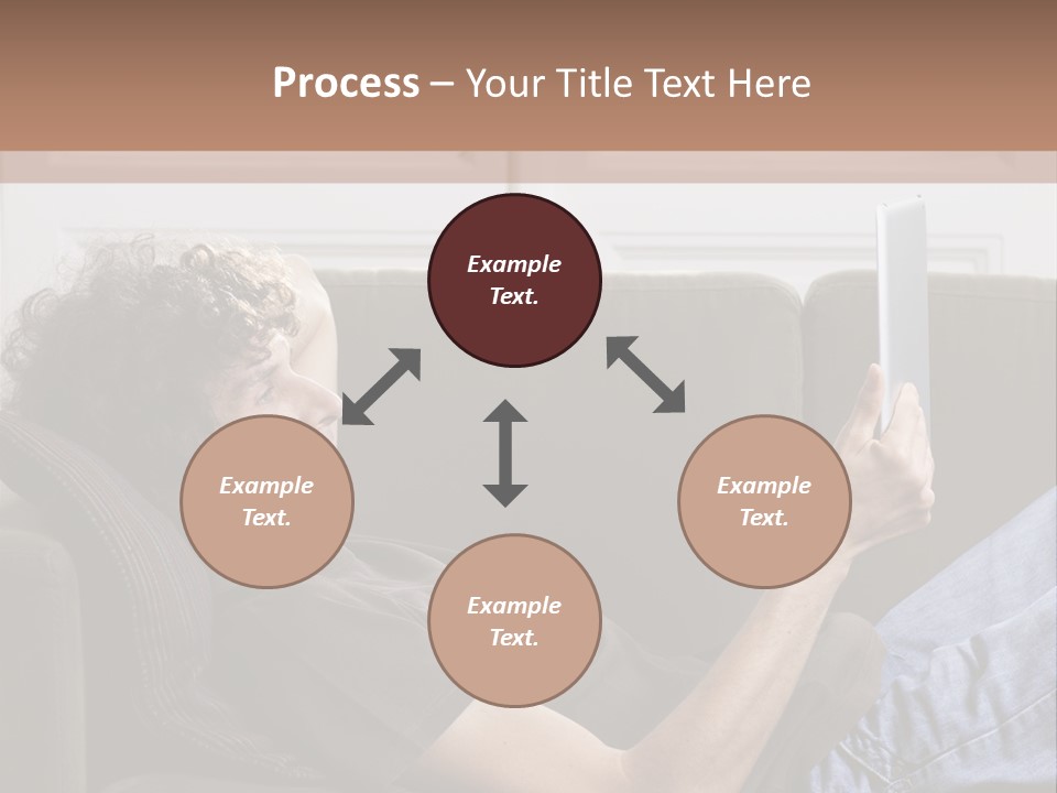 Two Seater Sofa Touchpad Wireless Technology PowerPoint Template