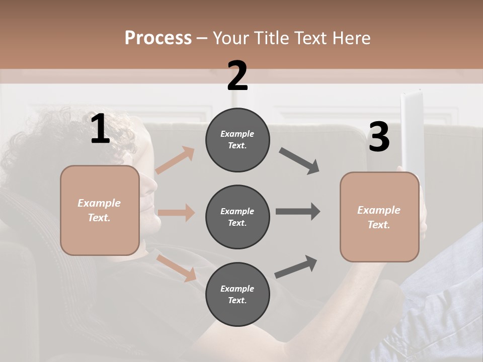 Two Seater Sofa Touchpad Wireless Technology PowerPoint Template