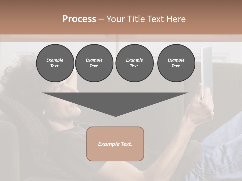 Two Seater Sofa Touchpad Wireless Technology PowerPoint Template