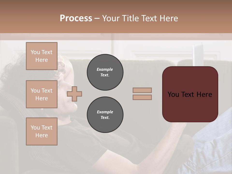 Two Seater Sofa Touchpad Wireless Technology PowerPoint Template