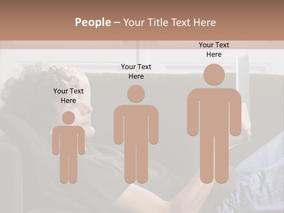 Two Seater Sofa Touchpad Wireless Technology PowerPoint Template