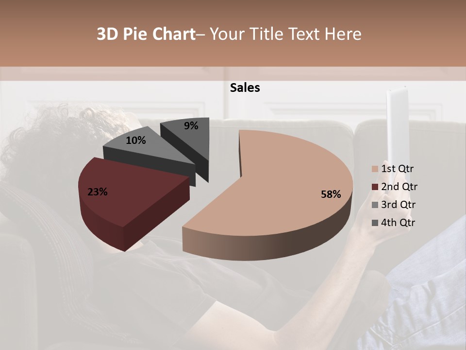 Two Seater Sofa Touchpad Wireless Technology PowerPoint Template