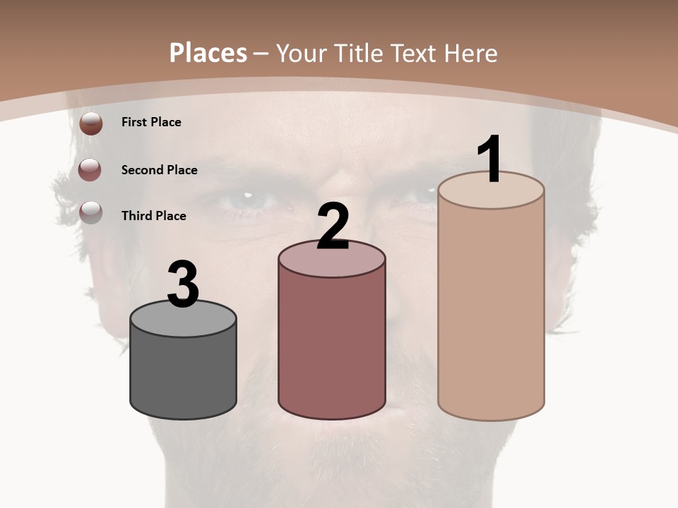 Frown Blue Eyes Nose PowerPoint Template