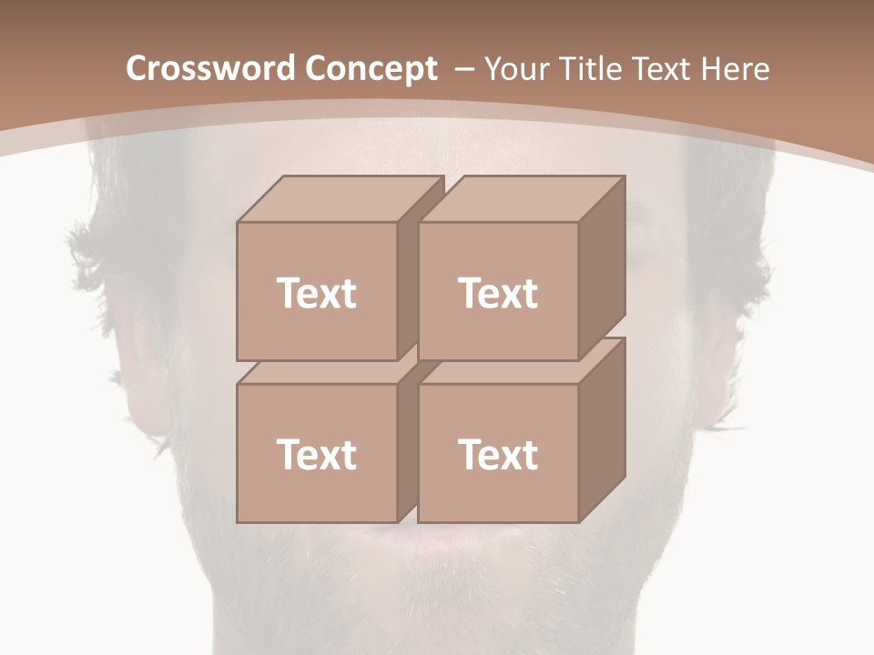 Frown Blue Eyes Nose PowerPoint Template
