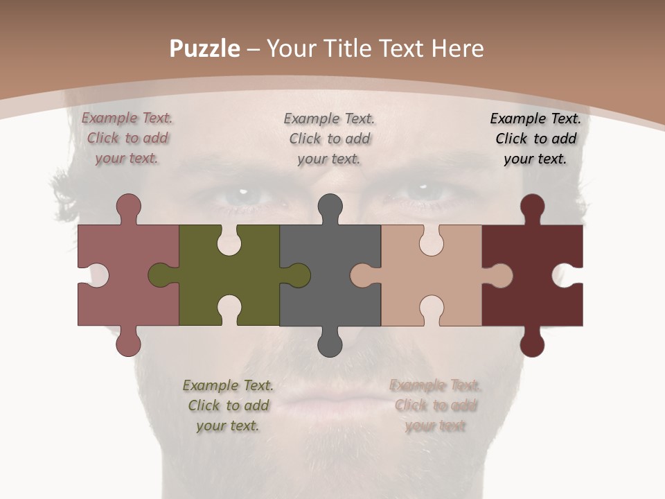 Frown Blue Eyes Nose PowerPoint Template