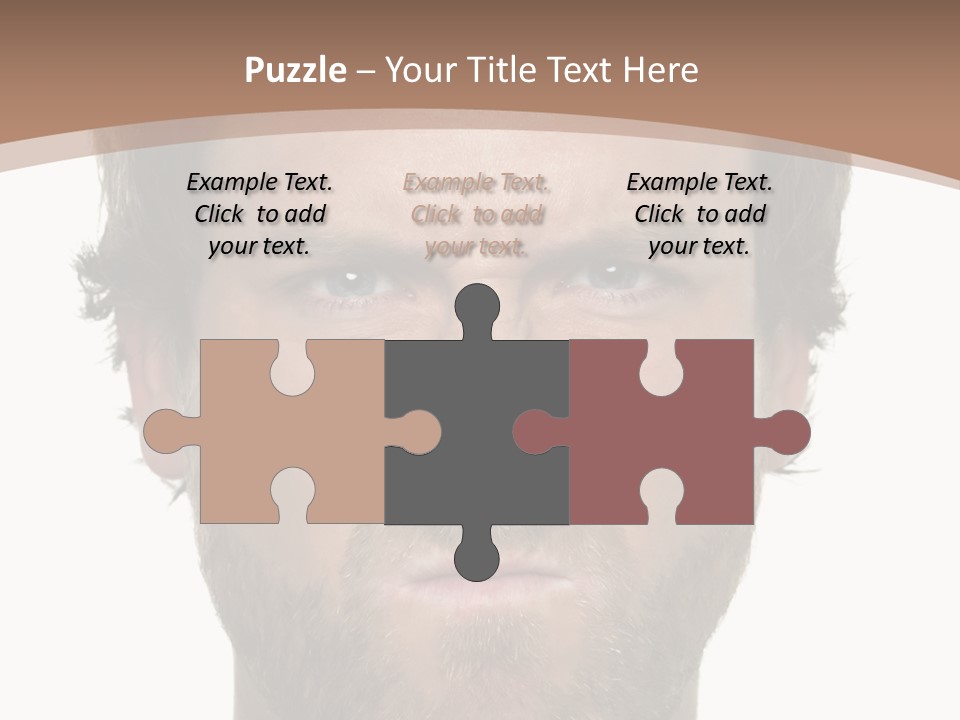 Frown Blue Eyes Nose PowerPoint Template