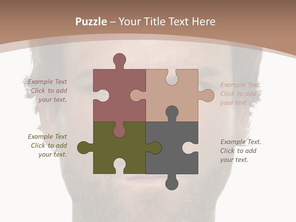 Frown Blue Eyes Nose PowerPoint Template