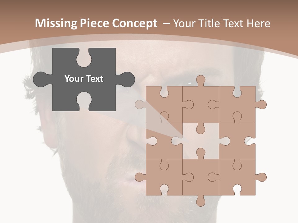 Frown Blue Eyes Nose PowerPoint Template