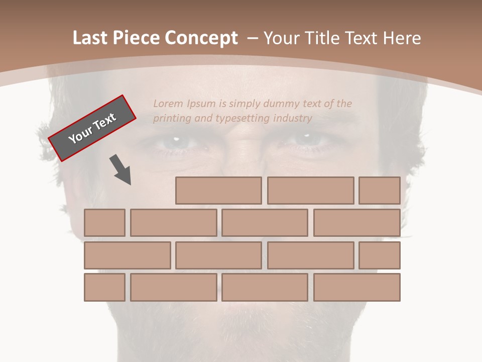 Frown Blue Eyes Nose PowerPoint Template