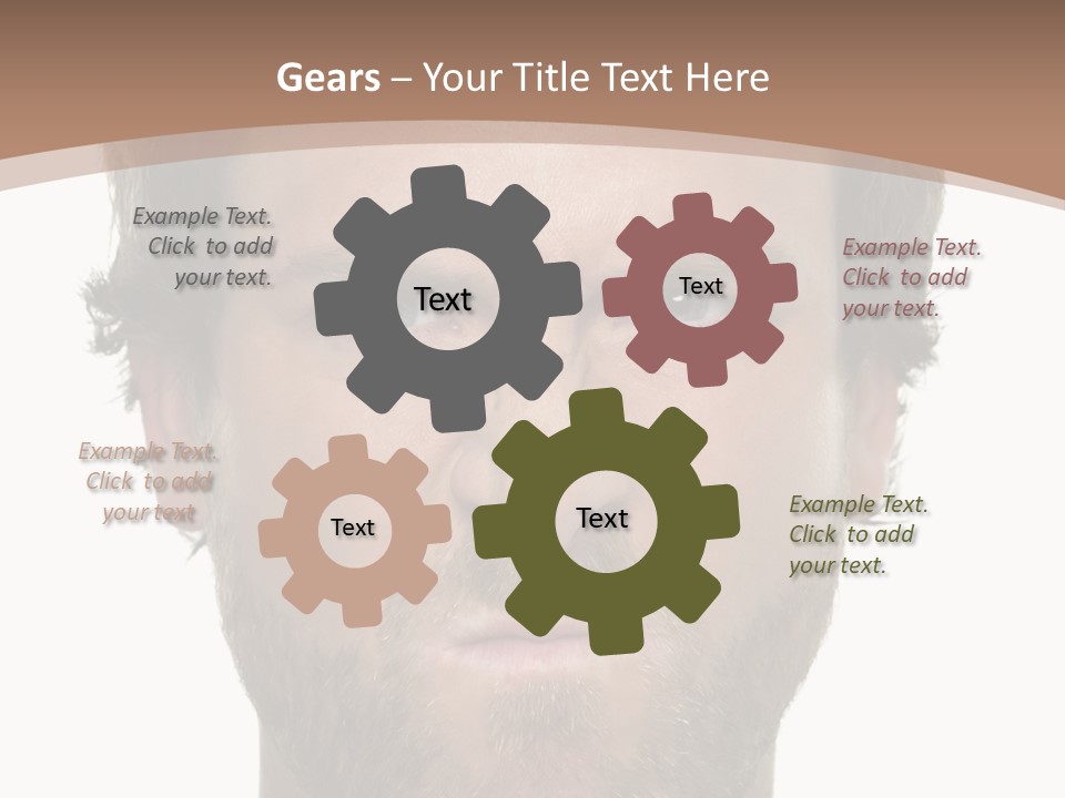 Frown Blue Eyes Nose PowerPoint Template