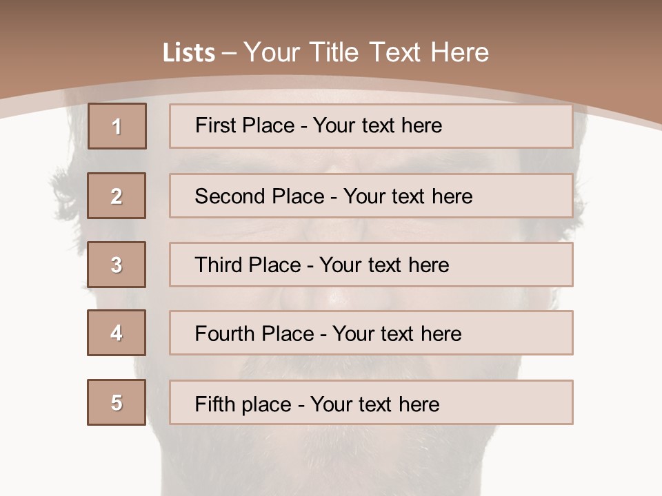 Frown Blue Eyes Nose PowerPoint Template