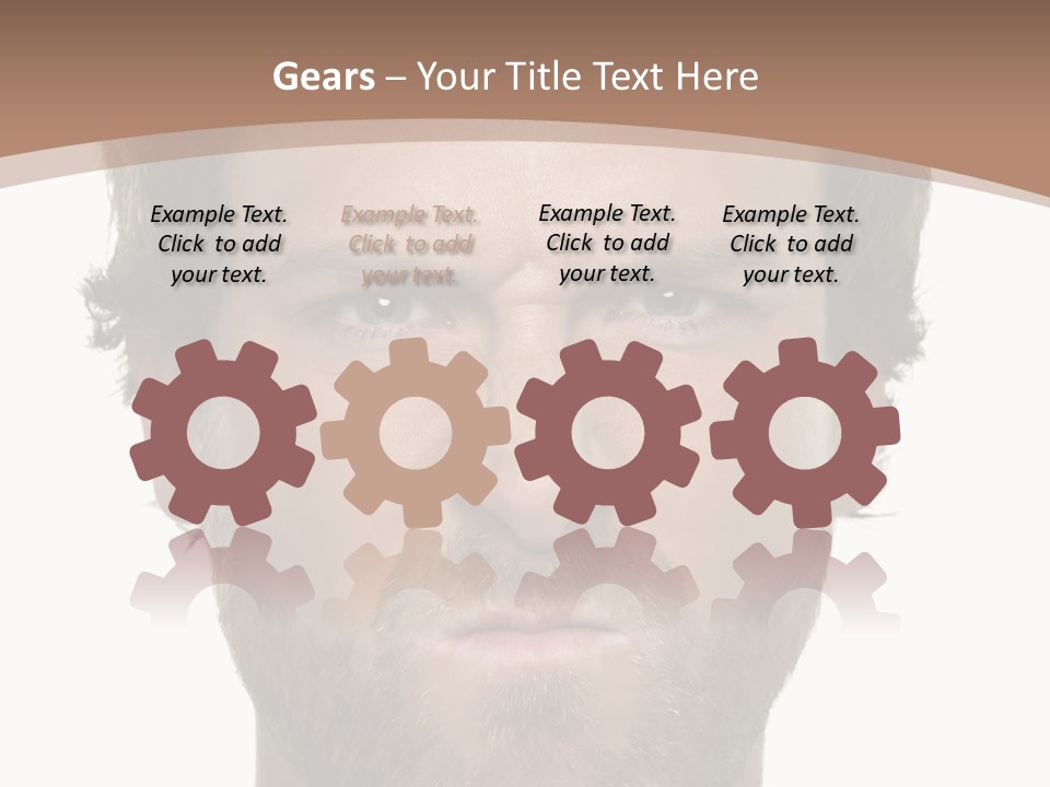 Frown Blue Eyes Nose PowerPoint Template