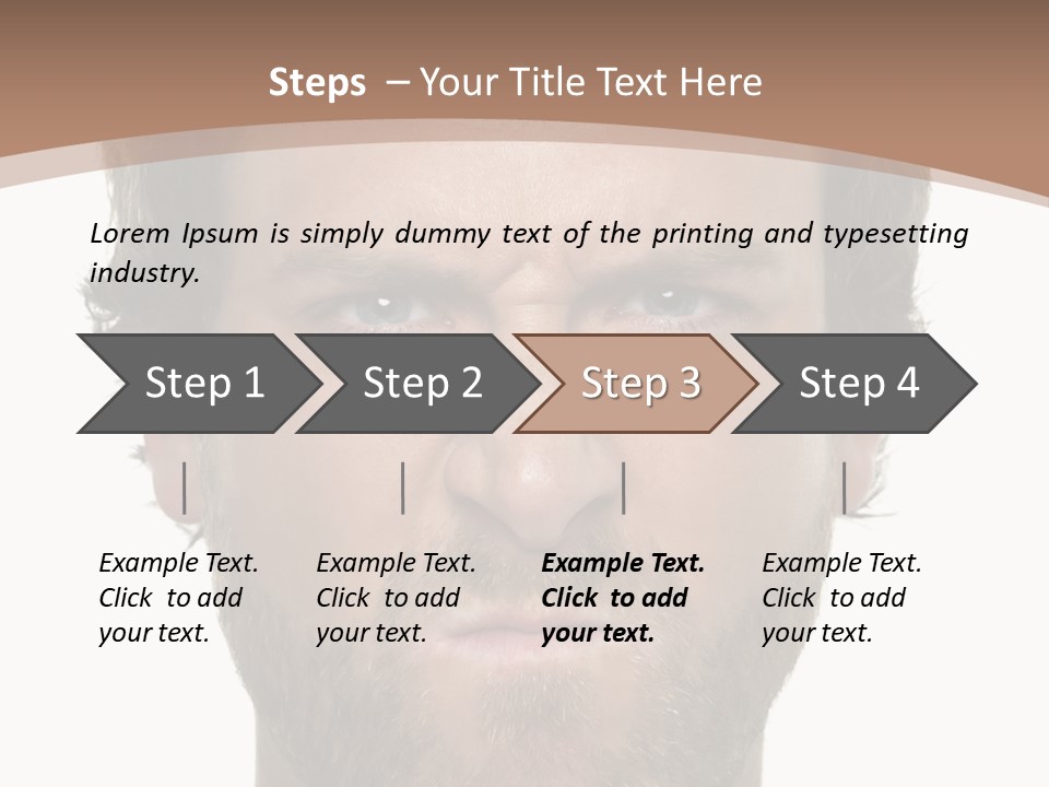 Frown Blue Eyes Nose PowerPoint Template