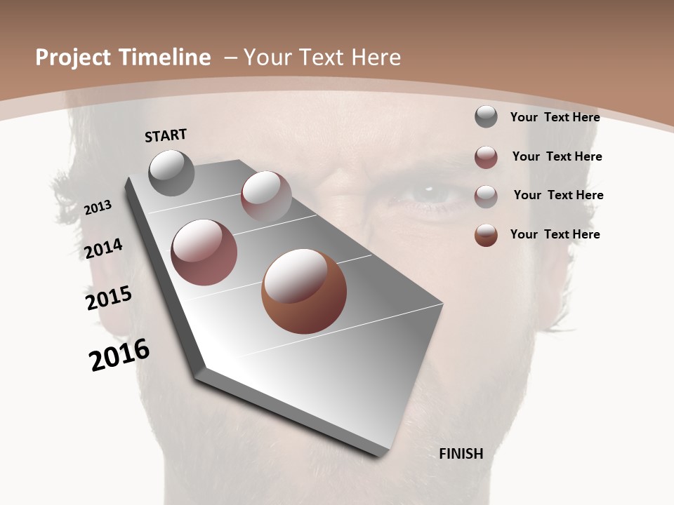 Frown Blue Eyes Nose PowerPoint Template