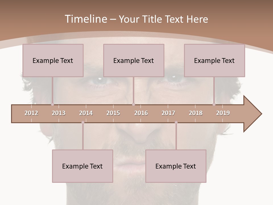 Frown Blue Eyes Nose PowerPoint Template