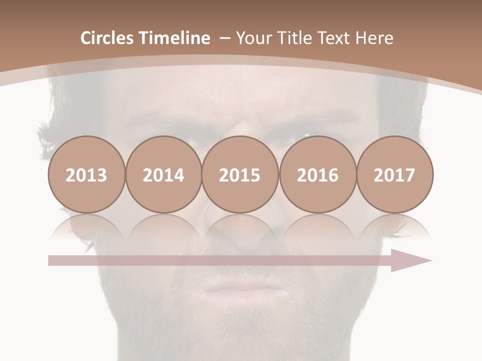 Frown Blue Eyes Nose PowerPoint Template