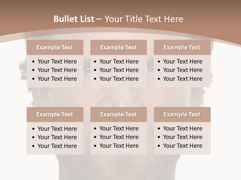 Frown Blue Eyes Nose PowerPoint Template