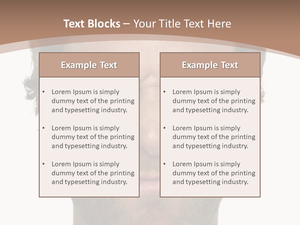 Frown Blue Eyes Nose PowerPoint Template