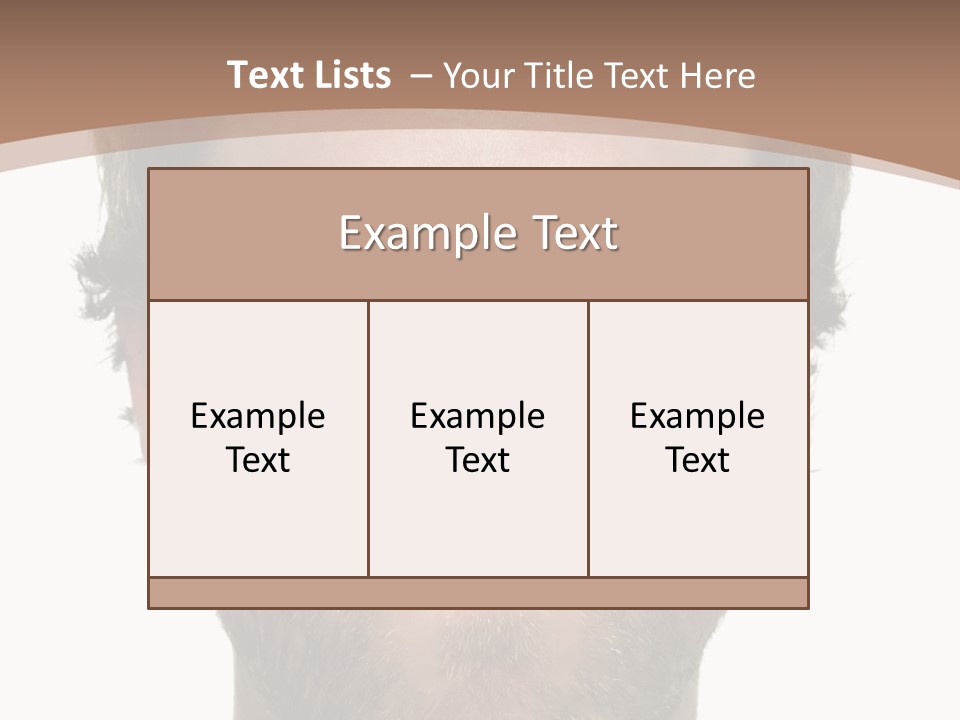 Frown Blue Eyes Nose PowerPoint Template