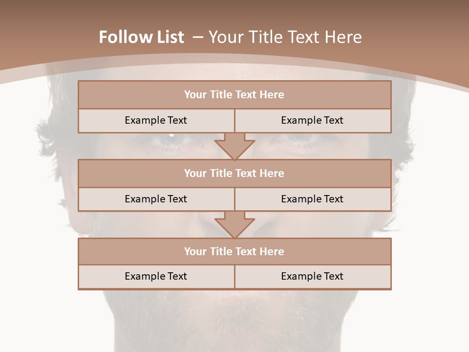 Frown Blue Eyes Nose PowerPoint Template