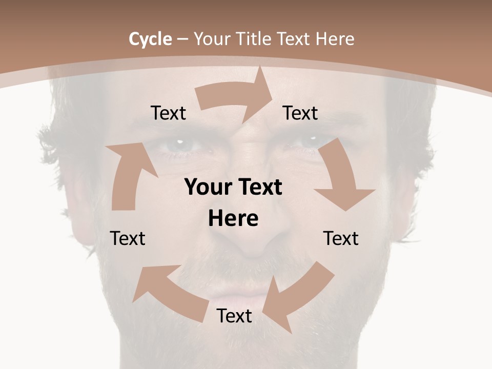Frown Blue Eyes Nose PowerPoint Template