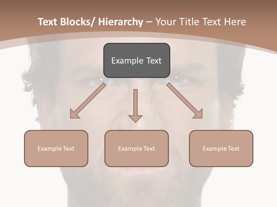 Frown Blue Eyes Nose PowerPoint Template