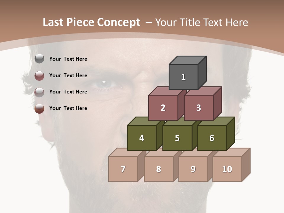 Frown Blue Eyes Nose PowerPoint Template