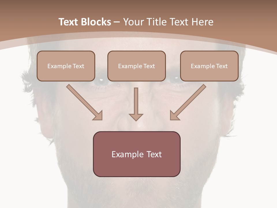 Frown Blue Eyes Nose PowerPoint Template