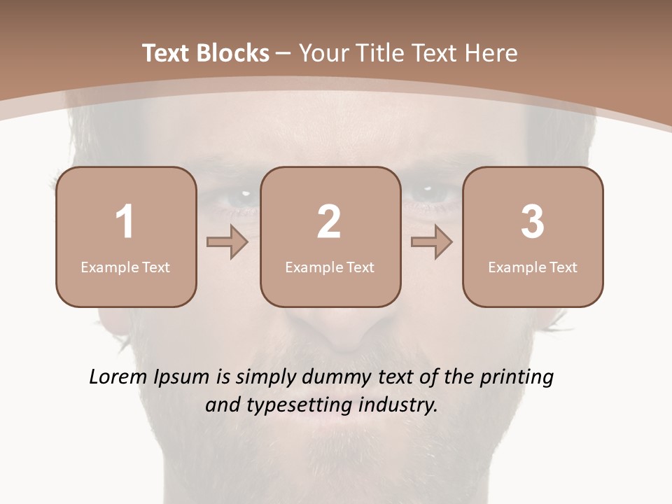 Frown Blue Eyes Nose PowerPoint Template