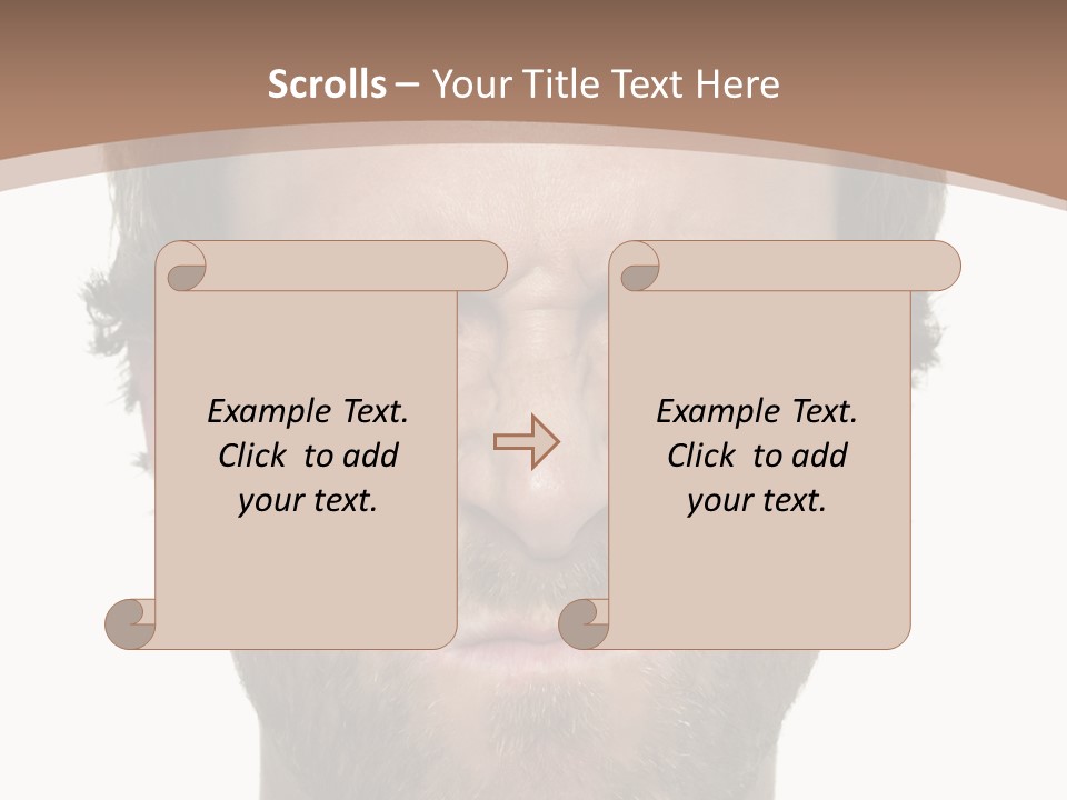 Frown Blue Eyes Nose PowerPoint Template