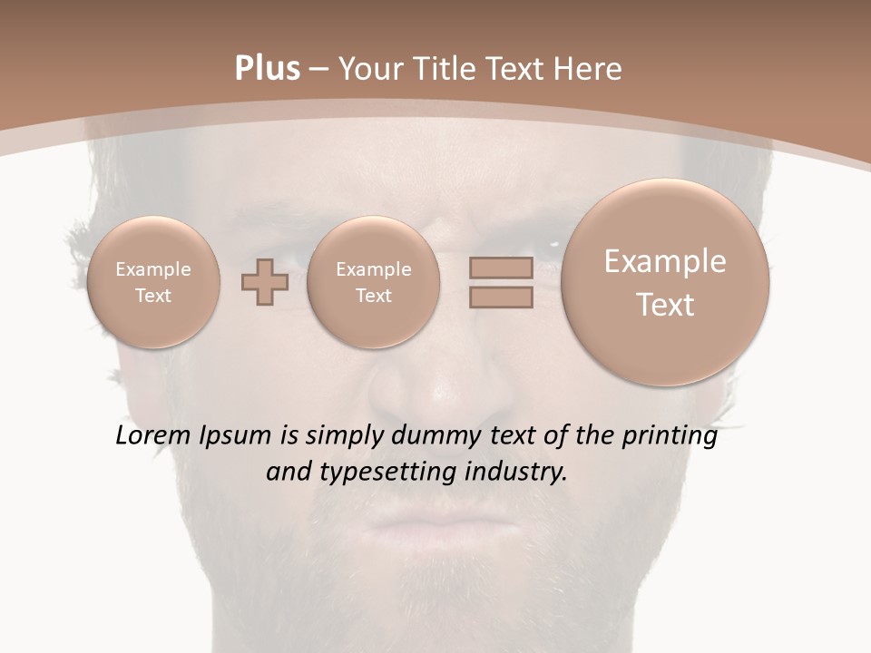 Frown Blue Eyes Nose PowerPoint Template