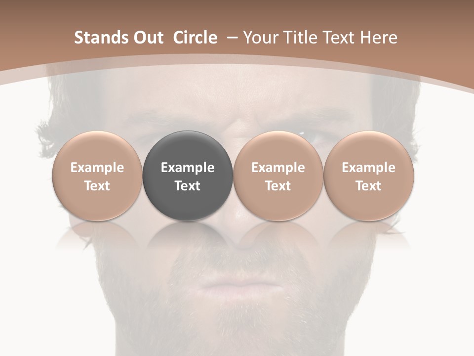 Frown Blue Eyes Nose PowerPoint Template