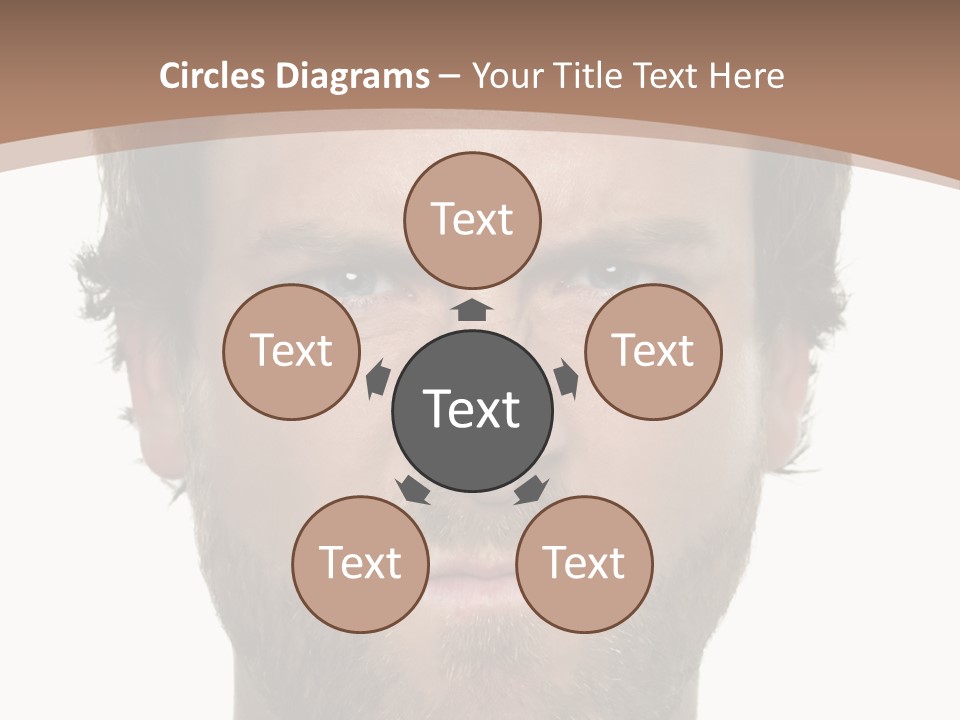 Frown Blue Eyes Nose PowerPoint Template