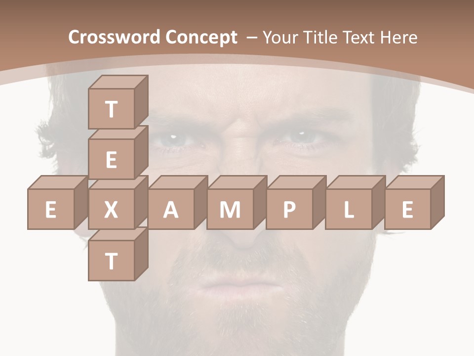 Frown Blue Eyes Nose PowerPoint Template