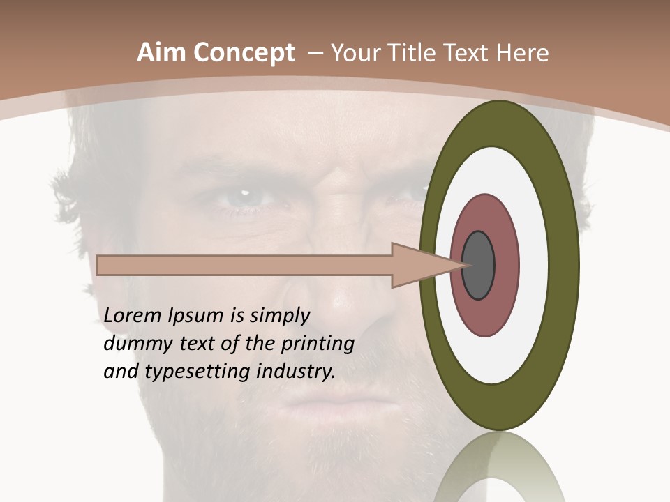 Frown Blue Eyes Nose PowerPoint Template