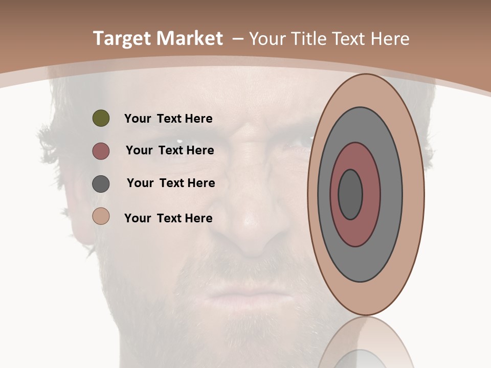 Frown Blue Eyes Nose PowerPoint Template