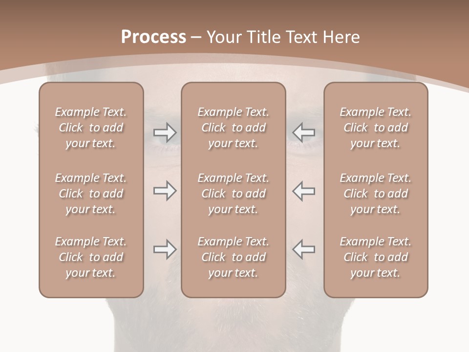 Frown Blue Eyes Nose PowerPoint Template