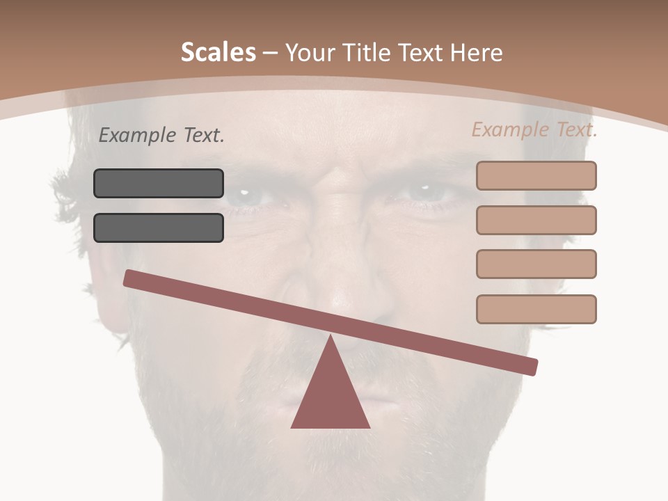Frown Blue Eyes Nose PowerPoint Template