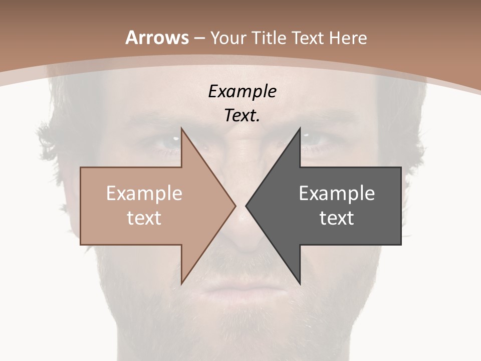 Frown Blue Eyes Nose PowerPoint Template