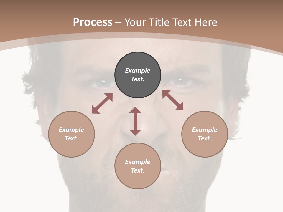 Frown Blue Eyes Nose PowerPoint Template