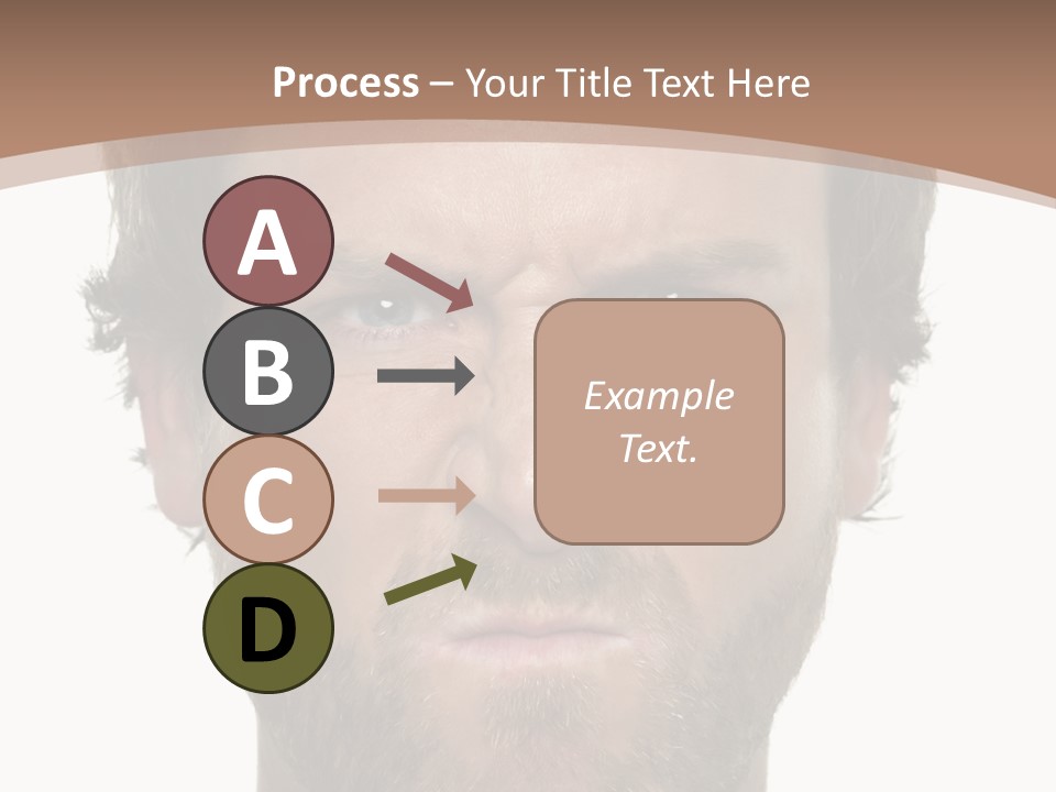 Frown Blue Eyes Nose PowerPoint Template